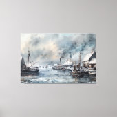 Echos of the Past: Viktorianisches Fischleben Leinwanddruck (Vorderseite)