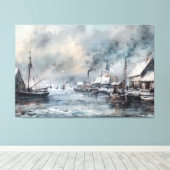 Echos of the Past: Viktorianisches Fischleben Leinwanddruck (Insitu (Holzboden))