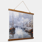 Echos of the Past: Viktorianisches Fischleben Wandteppich Mit Holzrahmen (Gewinkelt)