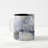 Echos of the Past: Viktorianisches Fischleben Zweifarbige Tasse (Vorderseite Links)