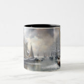 Echos of the Past: Viktorianisches Fischleben Zweifarbige Tasse (Mittel)