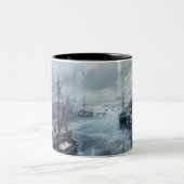 Echos of the Past: Viktorianisches Fischleben Zweifarbige Tasse (Mittel)