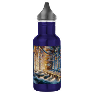 Echos von '73: Das Labyrinth des Chronos-Ozeans Edelstahlflasche