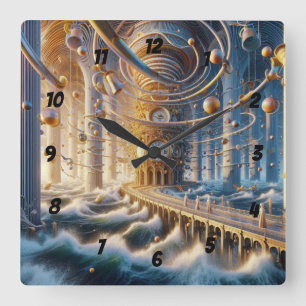 Echos von '73: Das Labyrinth des Chronos-Ozeans Quadratische Wanduhr