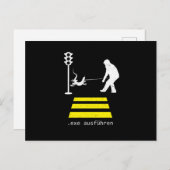 Echs Ausfhren Coder Programmierer Geschenk Postkarte (Vorne/Hinten)