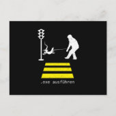 Echs Ausfhren Coder Programmierer Geschenk Postkarte (Vorderseite)