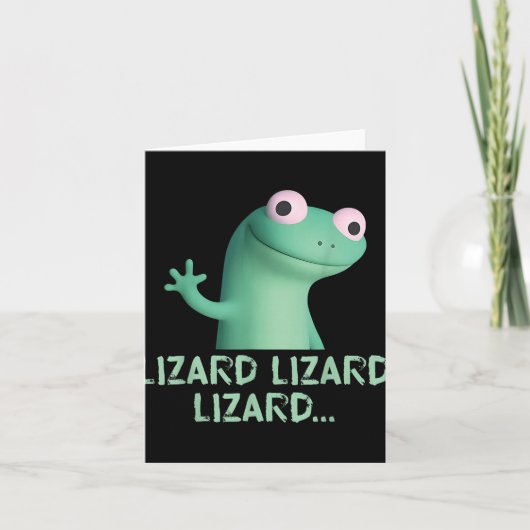 Echse Echse Echse Lustiges Meme (2 Seite) Karte (Vorderseite)