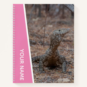 Echse Perentie Reptil Outback Australien, Rosa Notizblock