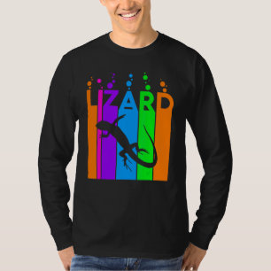 Echse Tier Regenbogen Blase Mit Silhouette T-Shirt