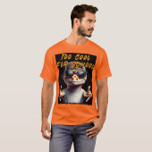 Echse - Zu cool für die Schule T-Shirt (Vorne ganz)