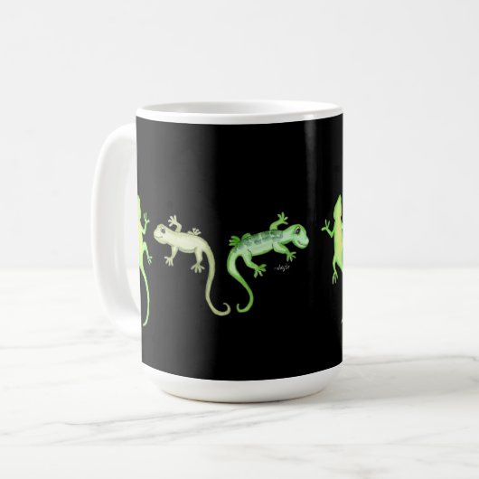 Echsen Kaffeetasse (Vorderseite Links)