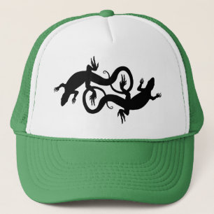 Echsen-Kunst-Trucker-Mütze Reptilien-Kappen & Hüte Truckerkappe