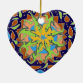 Echsen-Mandala Keramik Ornament (Hinten)