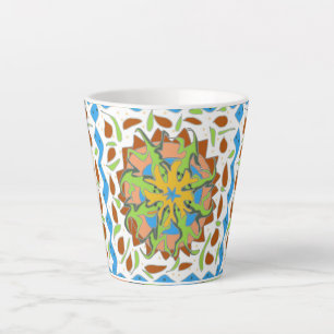 Echsen-Mandala Milchtasse