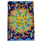 Echsen-Mandala Mittlere Geschenktüte (Rückseite)