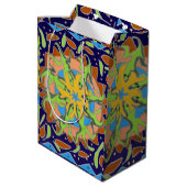 Echsen-Mandala Mittlere Geschenktüte (Rückseite Schrägansicht)