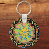 Echsen-Mandala Schlüsselanhänger (Vorderseite)
