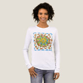 Echsen-Mandala Tri-Blend Shirt (Vorderseite voll)