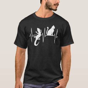 Echsen-Shirt Lustiger Katzenliebhaber Reptil Echse T-Shirt