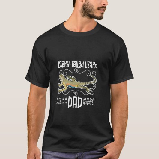 Echsen-Vater mit Zebraschwanz T-Shirt (Vorderseite)