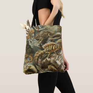 Echsen von Ernst Haeckel Vintage Lacertilia Tier Tasche