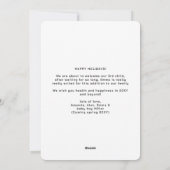 Echt ausgestorbene Ankündigung der Schwangerschaft (Rückseite)