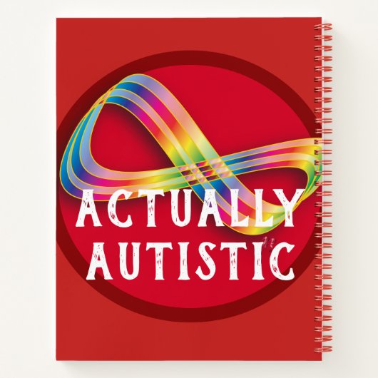 Echt Autistic Pride Sketch Book Notizblock (Rückseite)