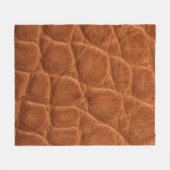 echt braune Bräuner-Ledertextur, Fleecedecke (Vorderseite (Horizontal))