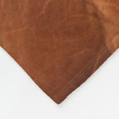 echt braune Bräuner-Ledertextur, Fleecedecke (Ecke)