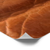 echt braune Bräuner-Ledertextur, Poster (Ecke)
