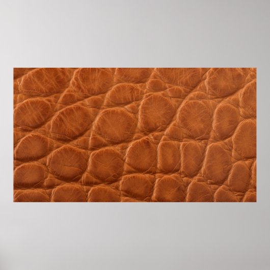 echt braune Bräuner-Ledertextur, Poster (Vorne)