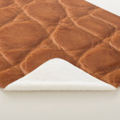 echt braune Bräuner-Ledertextur,  Sherpadecke (3/4)