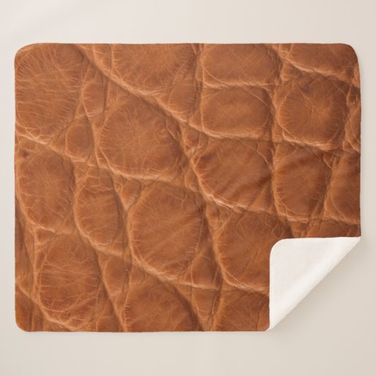 echt braune Bräuner-Ledertextur,  Sherpadecke (Vorderseite (Horizontal))
