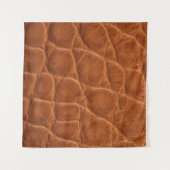 echt braune Bräuner-Ledertextur, Wandteppich (Vorderseite (Horizontal))