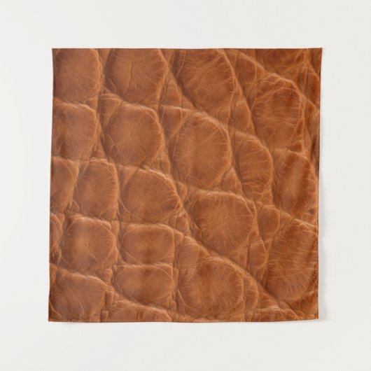 echt braune Bräuner-Ledertextur, Wandteppich (Vorderseite (Horizontal))