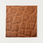 echt braune Bräuner-Ledertextur, Wandteppich (Vorderseite)