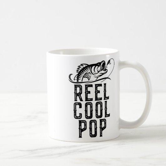 Echt cool Pop Angelns Fischer Lustig Retro Kaffeetasse (Rechts)