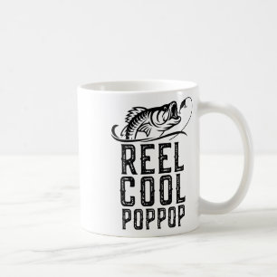 Echt coole Pop-Pop-Angeln Fischer Lustig Retro Po Kaffeetasse