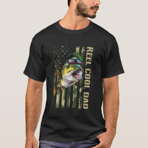 Echt cooler Dad Angelcamouflage-Flagge Vatertag Fi T-Shirt