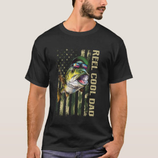 Echt cooler Dad Angelcamouflage-Flagge Vatertag Fi T-Shirt