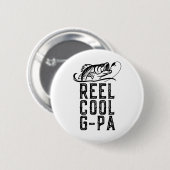 Echt cooler G-pa-Angler Fischer Lustig Retro Opa  Button (Vorne & Hinten)