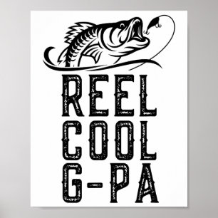 Echt cooler G-pa-Angler Fischer Lustig Retro Opa Poster