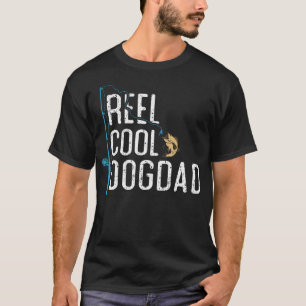 Echt cooler Hund Papa Vintage lustige Angelrute Ge T-Shirt