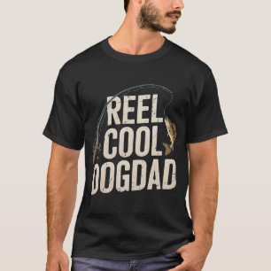 Echt cooler Hund Papa vintage lustige Angelrute Ge T-Shirt
