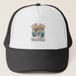 Echt cooler Opa-Angeln Vintage-Sonnenuntergang-Shi Truckerkappe