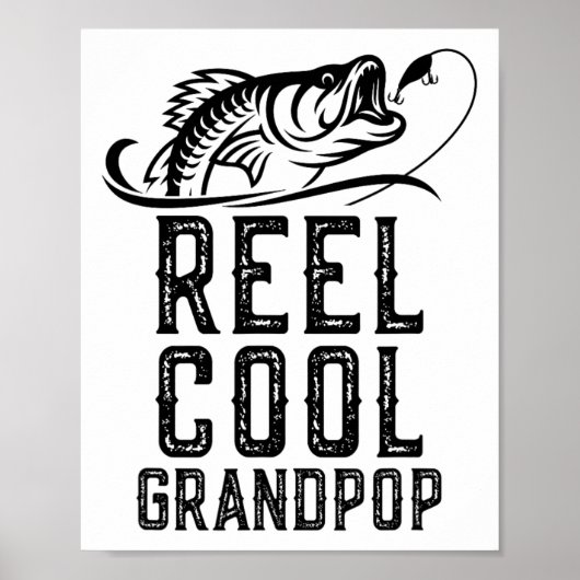 Echt cooler Opa-Angler Fischer Lustig Retro Poster (Vorne)