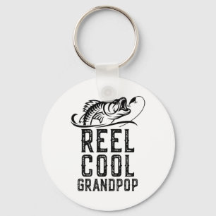 Echt cooler Opa-Angler Fischer Lustig Retro Schlüsselanhänger