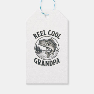 Echt cooler Opa Vintage-Angeln Bass-Shirt-Design Geschenkanhänger