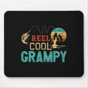 Echt cooler Opa Vintage lustige Angelrute Geschenk Mousepad