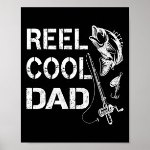 Echt cooler Papa Angel-Fischer Vatertagsgeschenk-S Poster